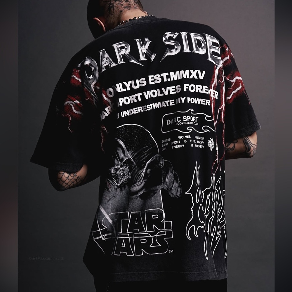 DarcSport Come To The Dark Side "Premium" Oversized Tee in Black